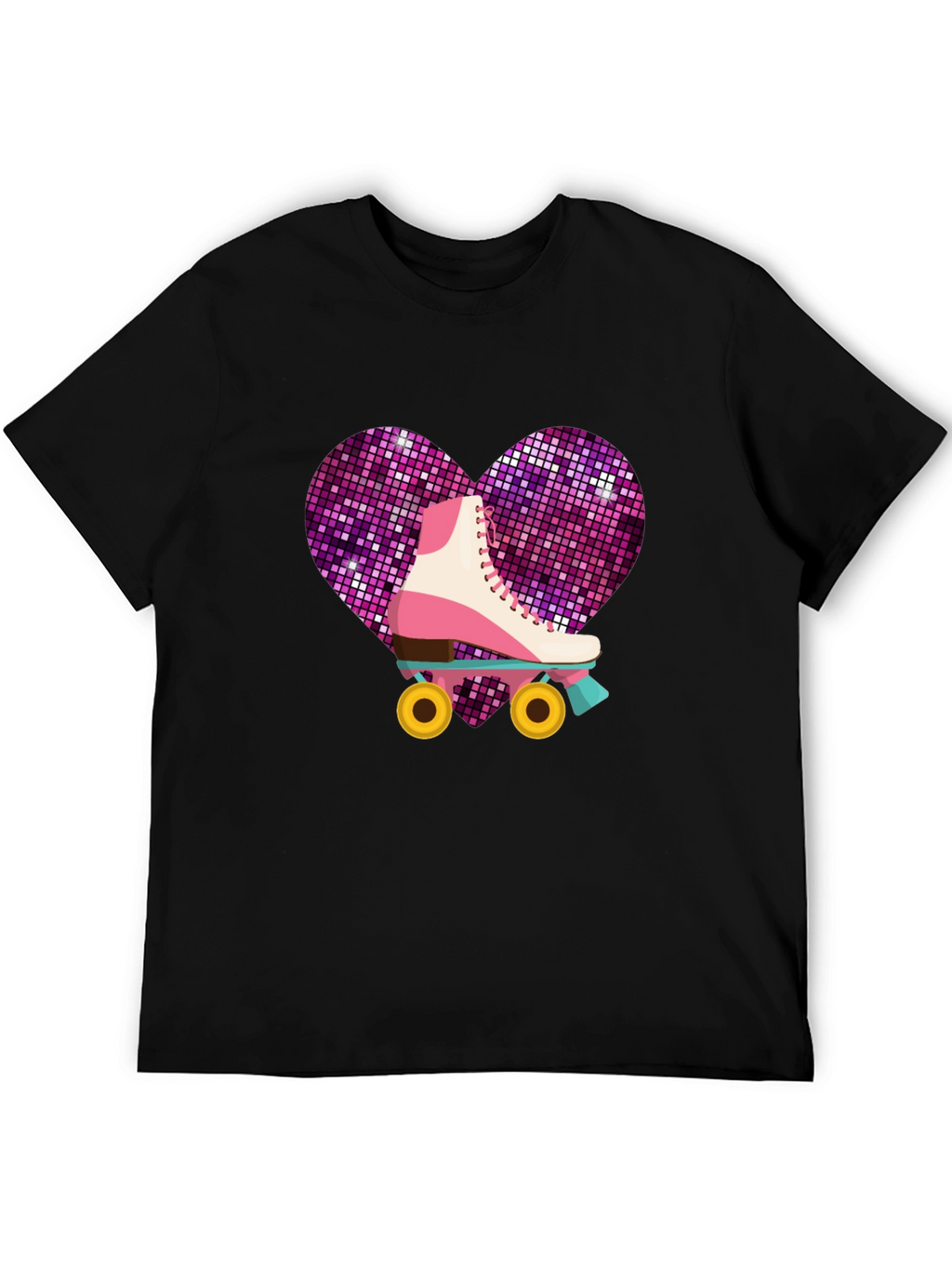 Retro Roller Skate Heart T-Shirt