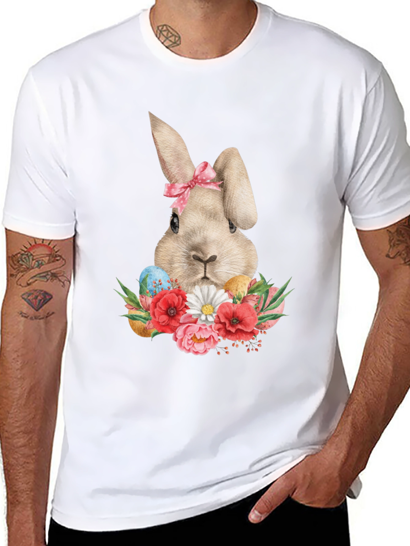 Easter Bunny Floral T-Shirt