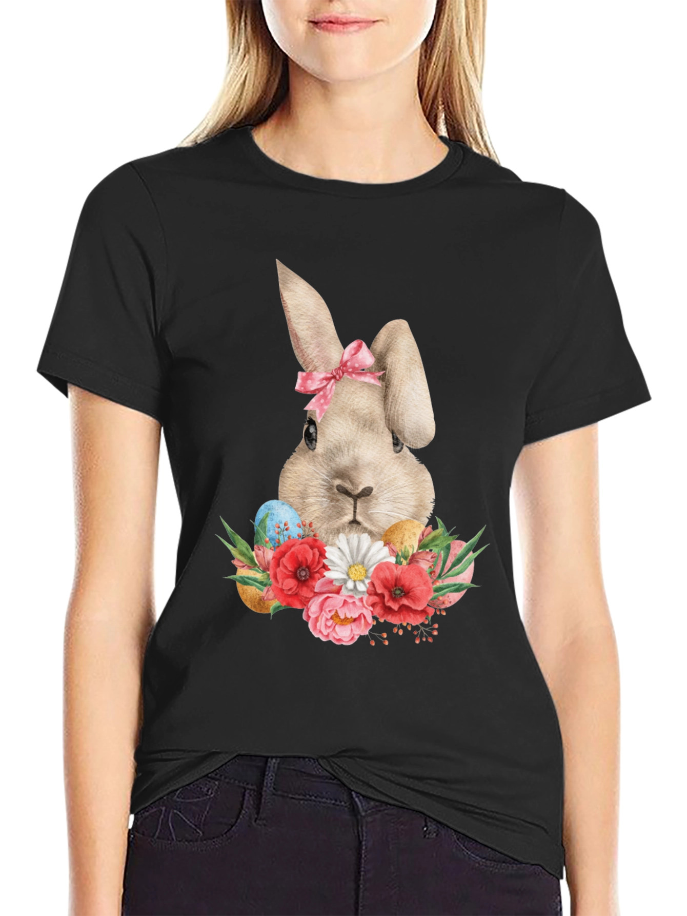 Easter Bunny Floral T-Shirt