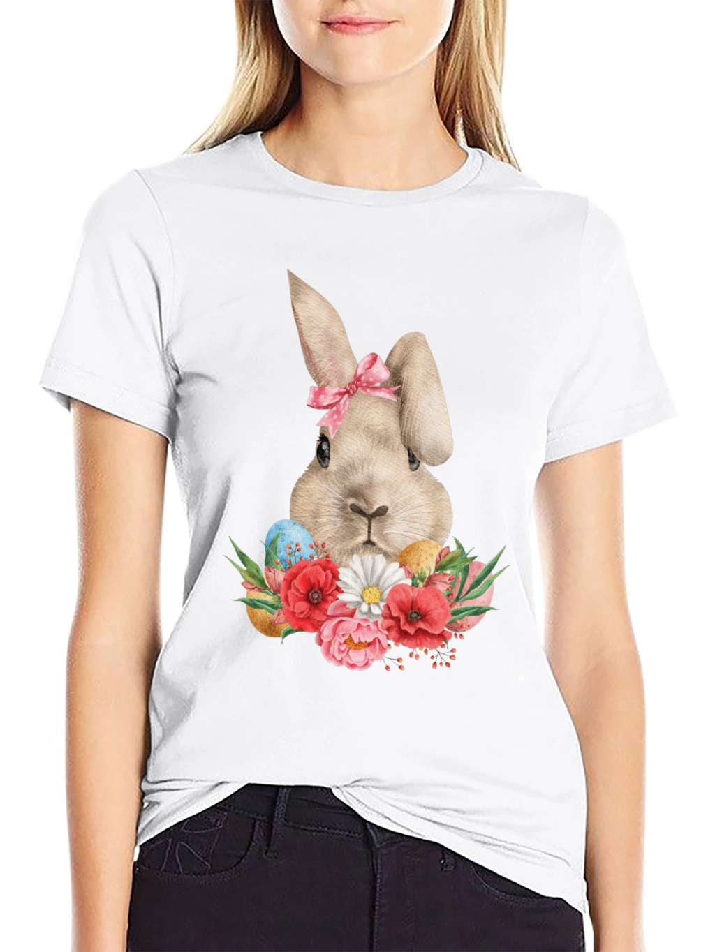 Easter Bunny Floral T-Shirt
