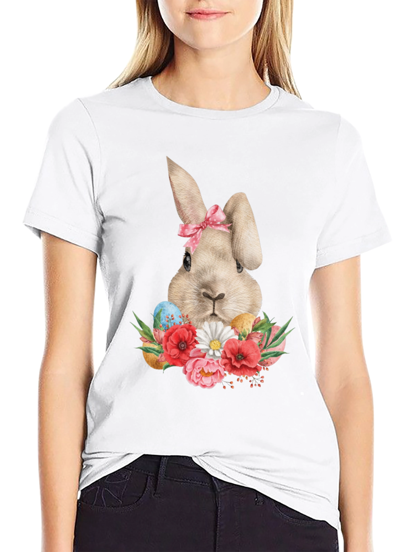 Easter Bunny Floral T-Shirt