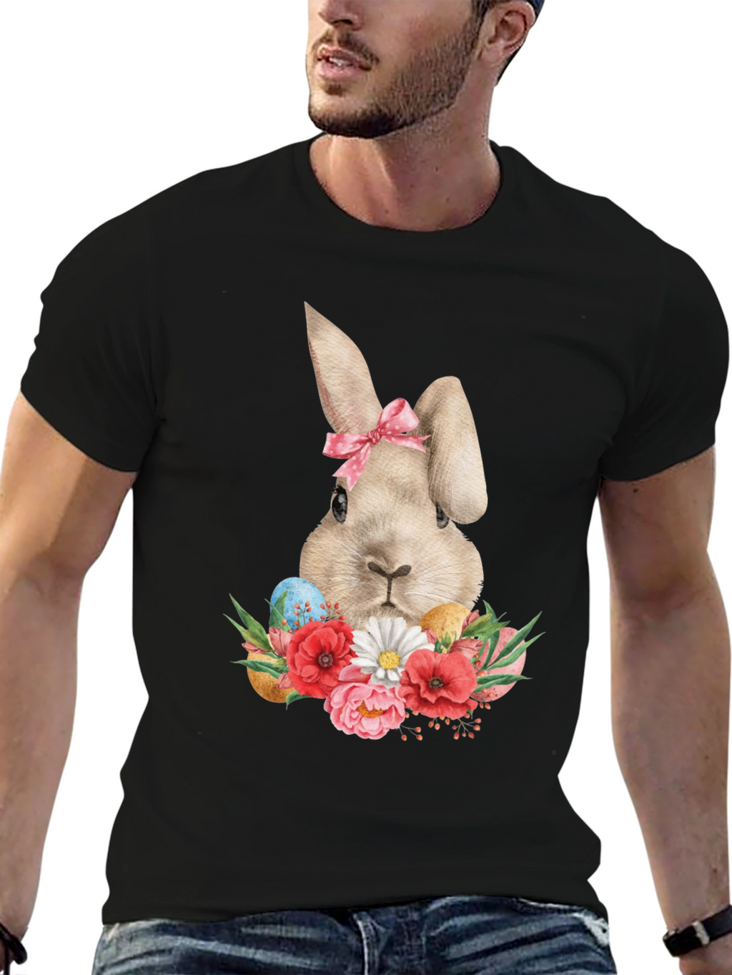 Easter Bunny Floral T-Shirt