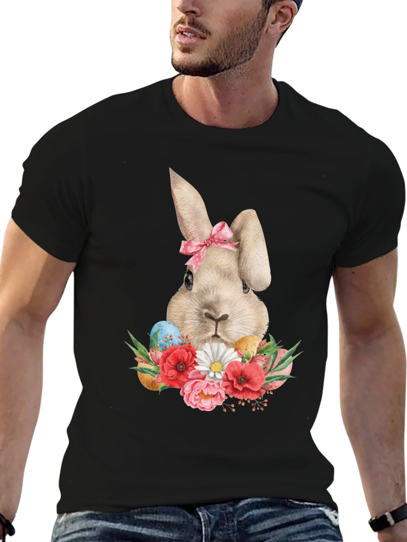 Easter Bunny Floral T-Shirt
