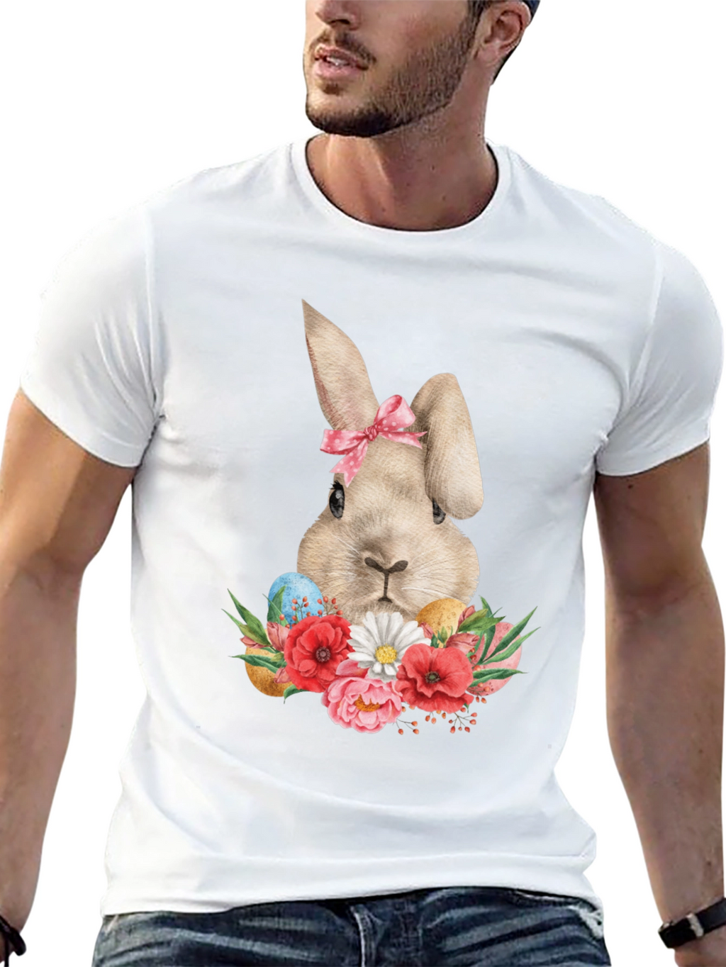 Easter Bunny Floral T-Shirt