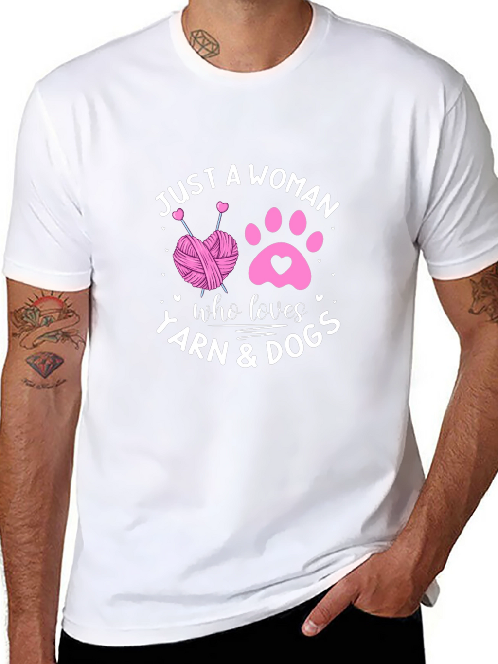 Just A Woman Who Loves Yarn & Dogs T-Shirt