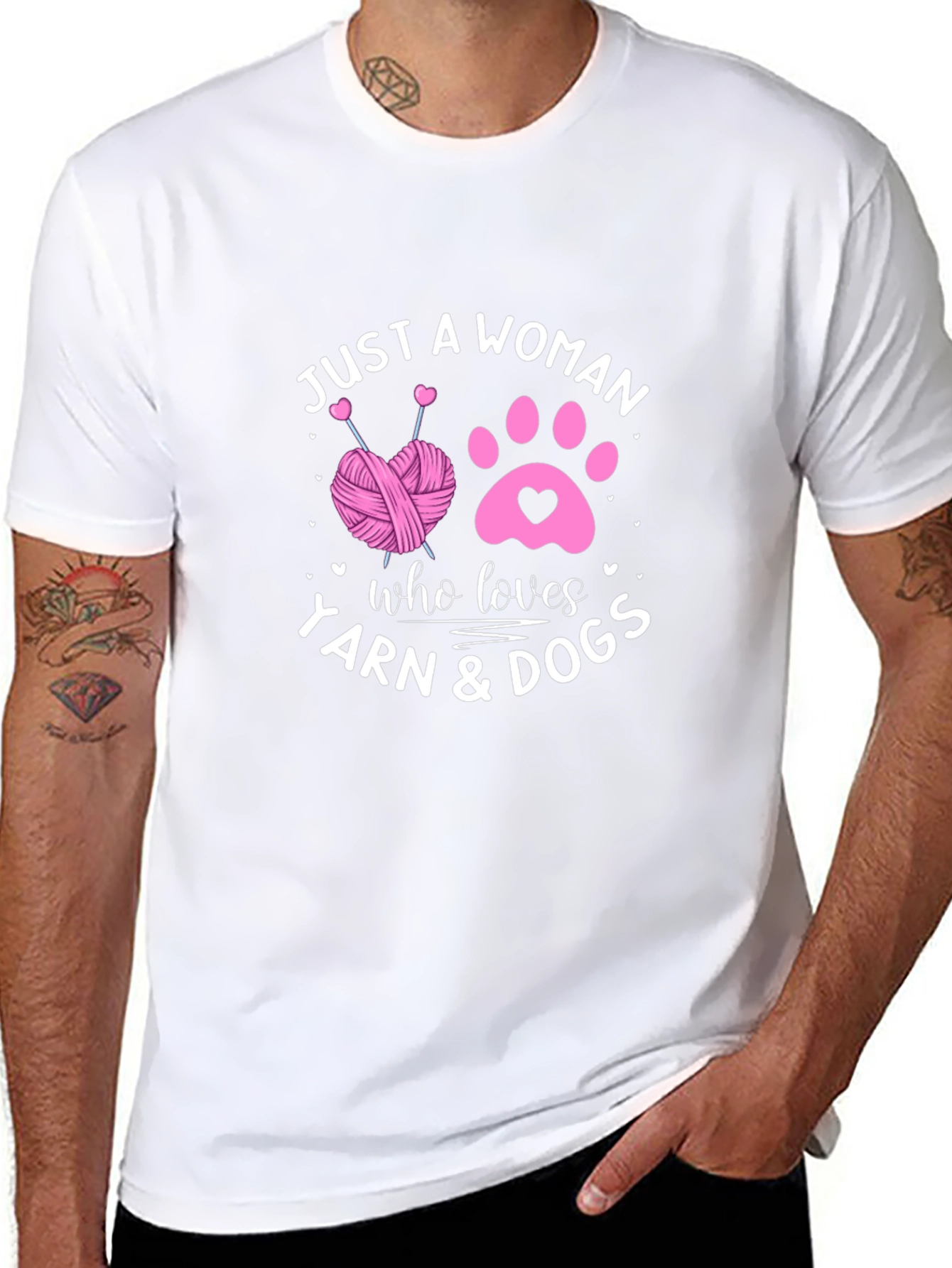 Just A Woman Who Loves Yarn & Dogs T-Shirt