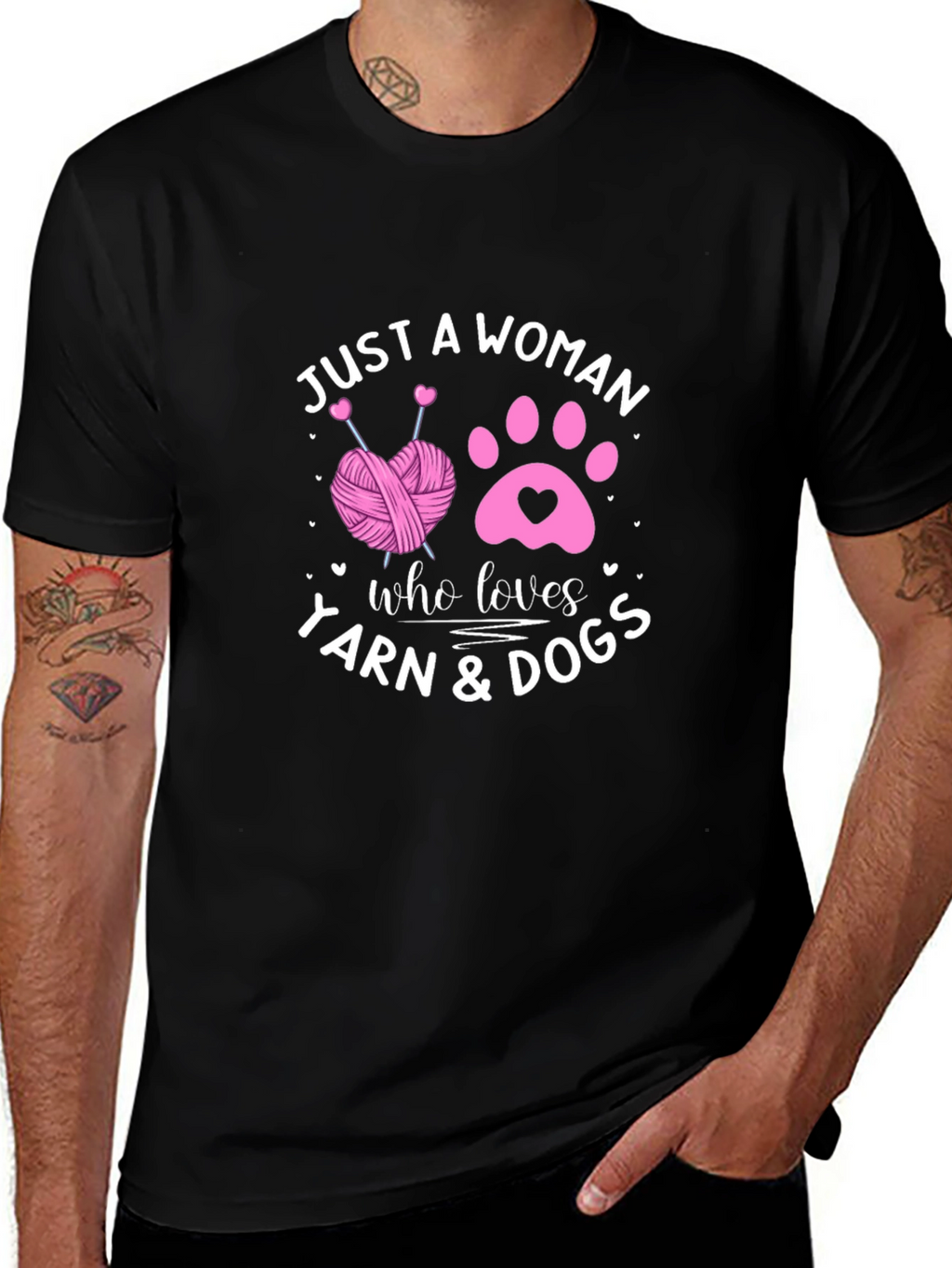 Just A Woman Who Loves Yarn & Dogs T-Shirt