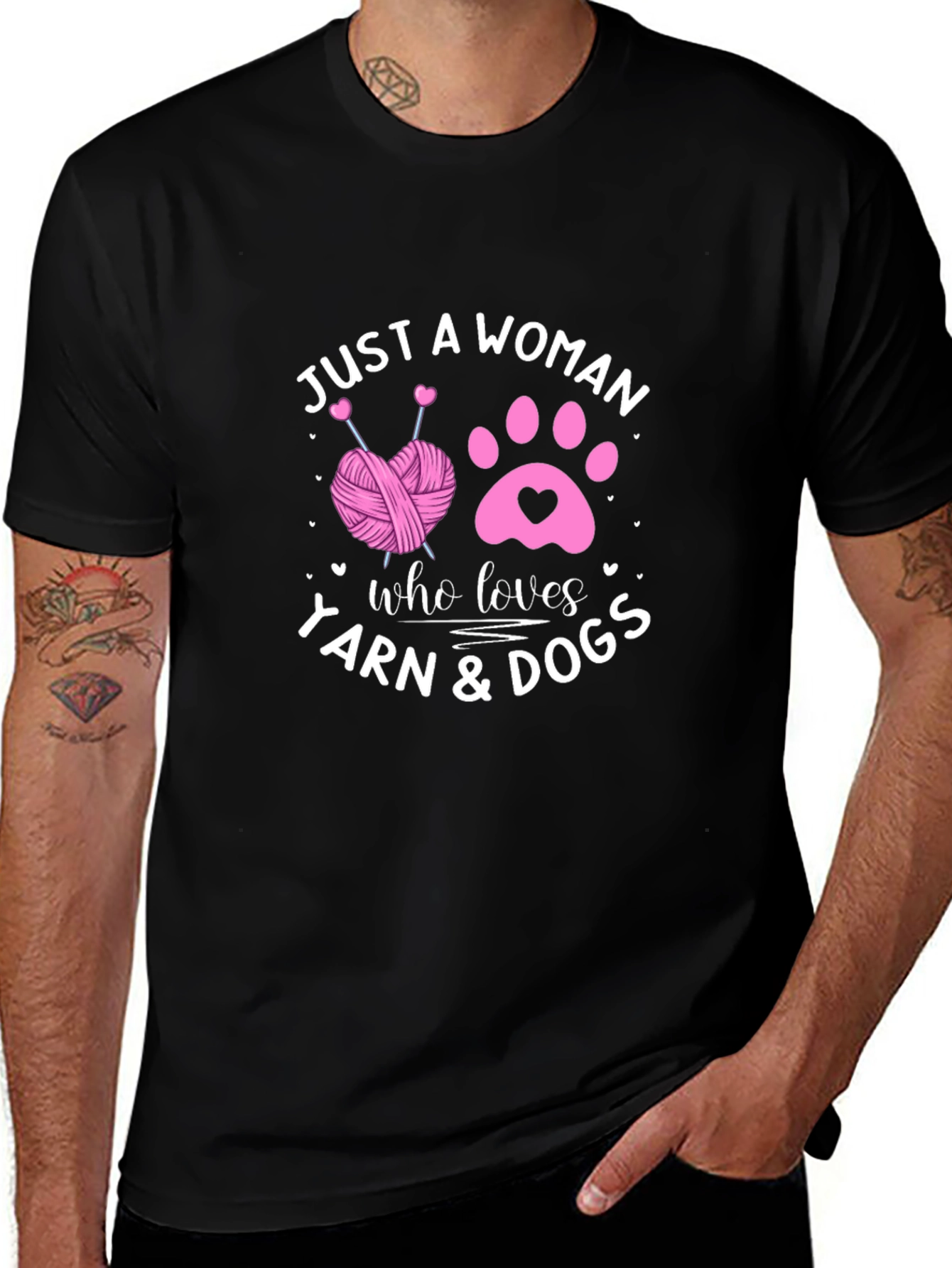 Just A Woman Who Loves Yarn & Dogs T-Shirt