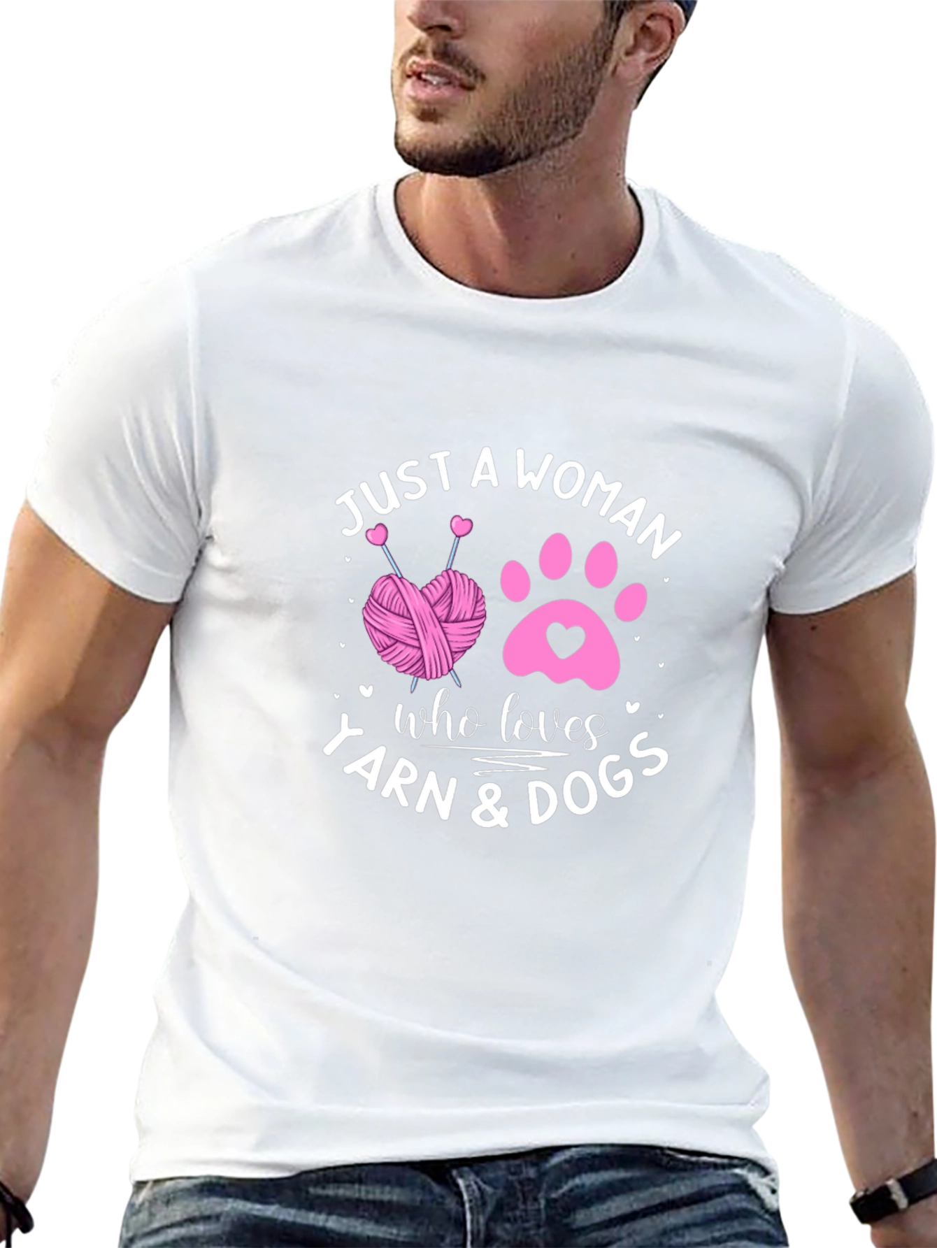 Just A Woman Who Loves Yarn & Dogs T-Shirt