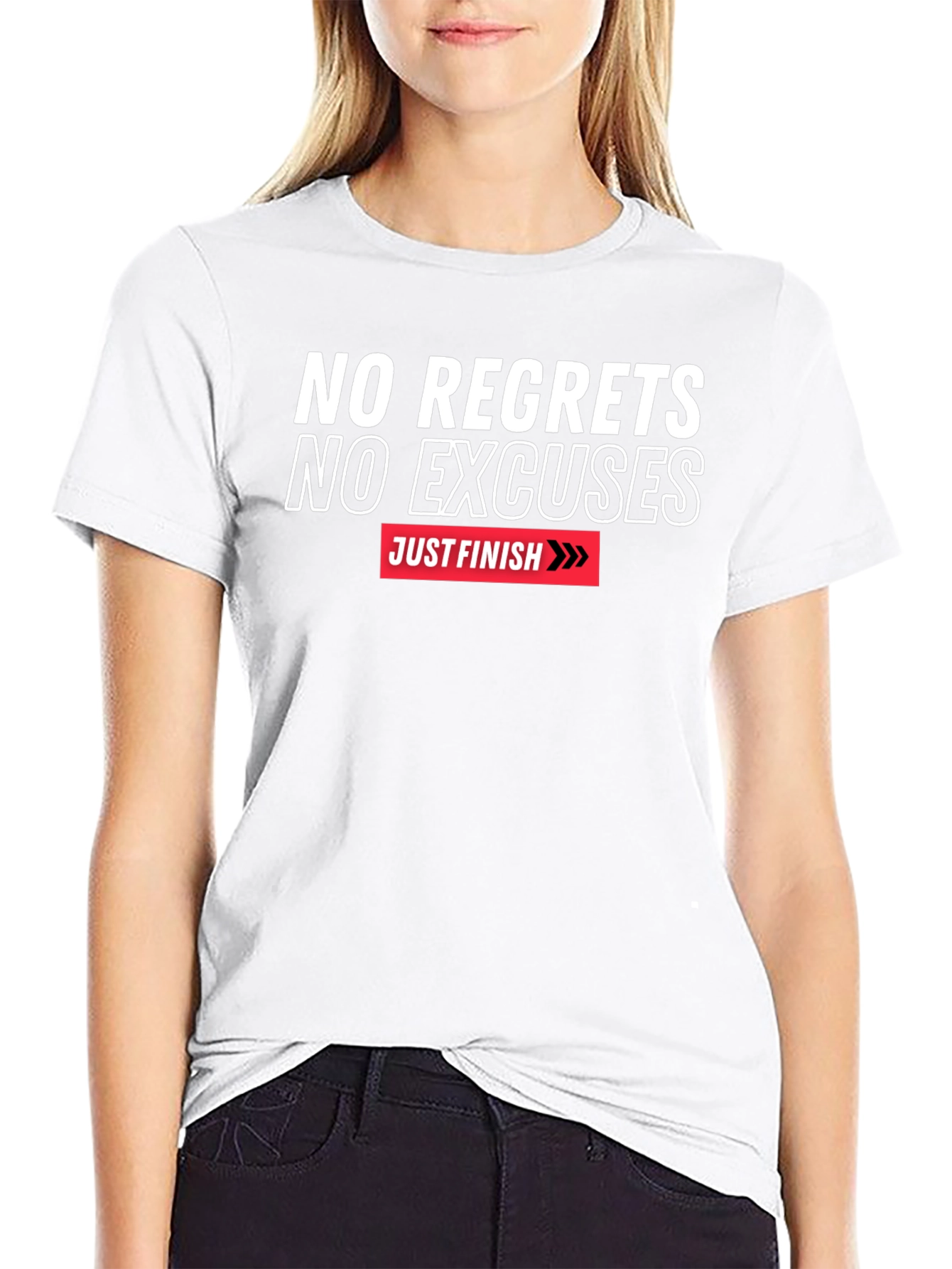 Motivational T-Shirt - No Regrets No Excuses