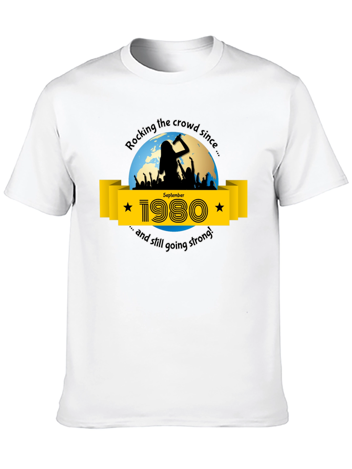 Rocking Since 1980 Black T-Shirt