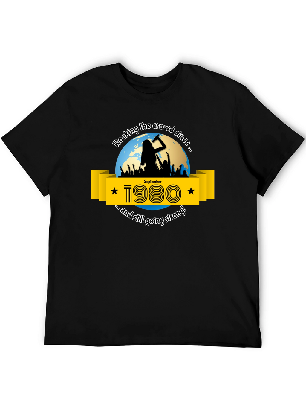 Rocking Since 1980 Black T-Shirt