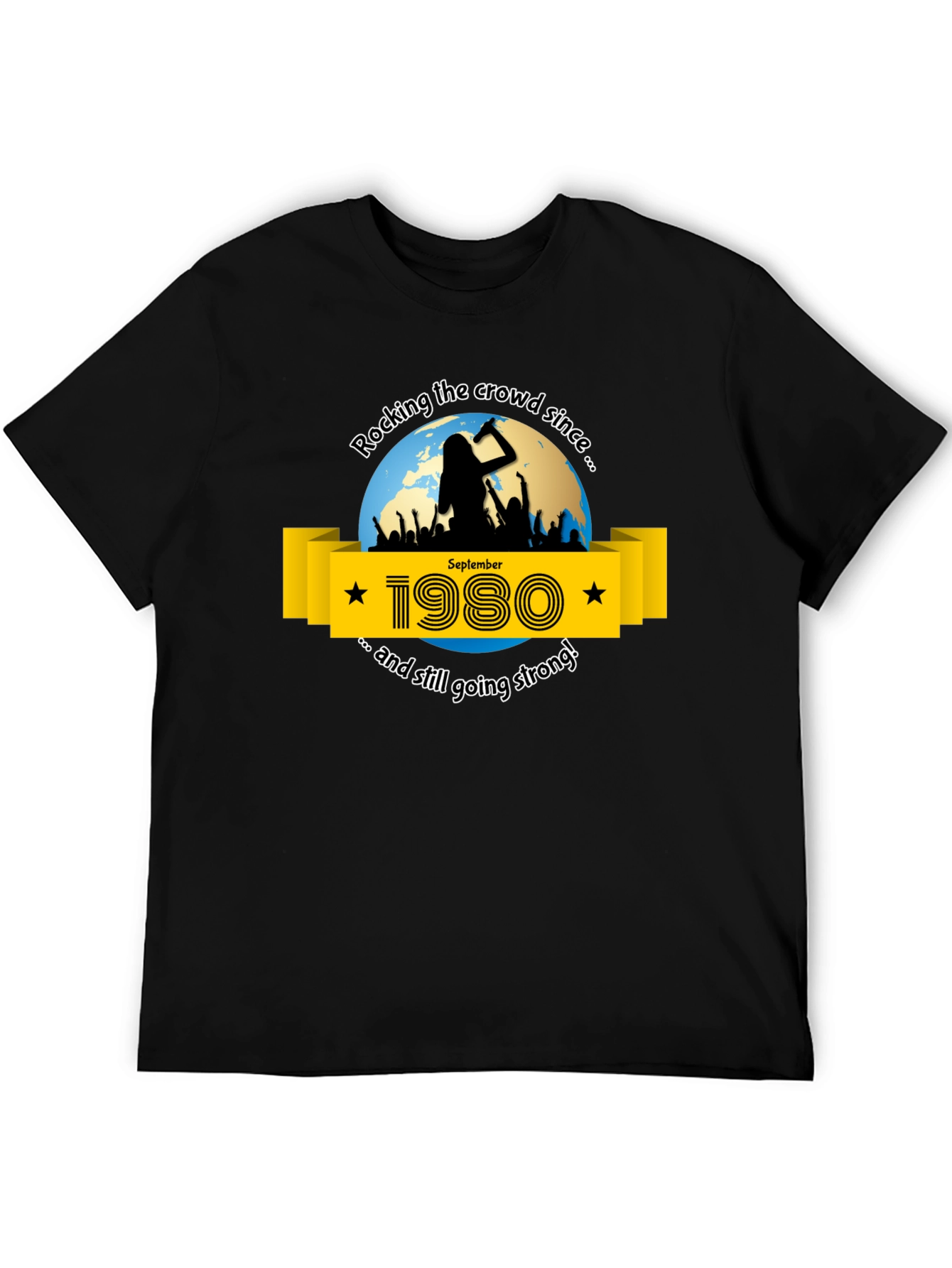 Rocking Since 1980 Black T-Shirt