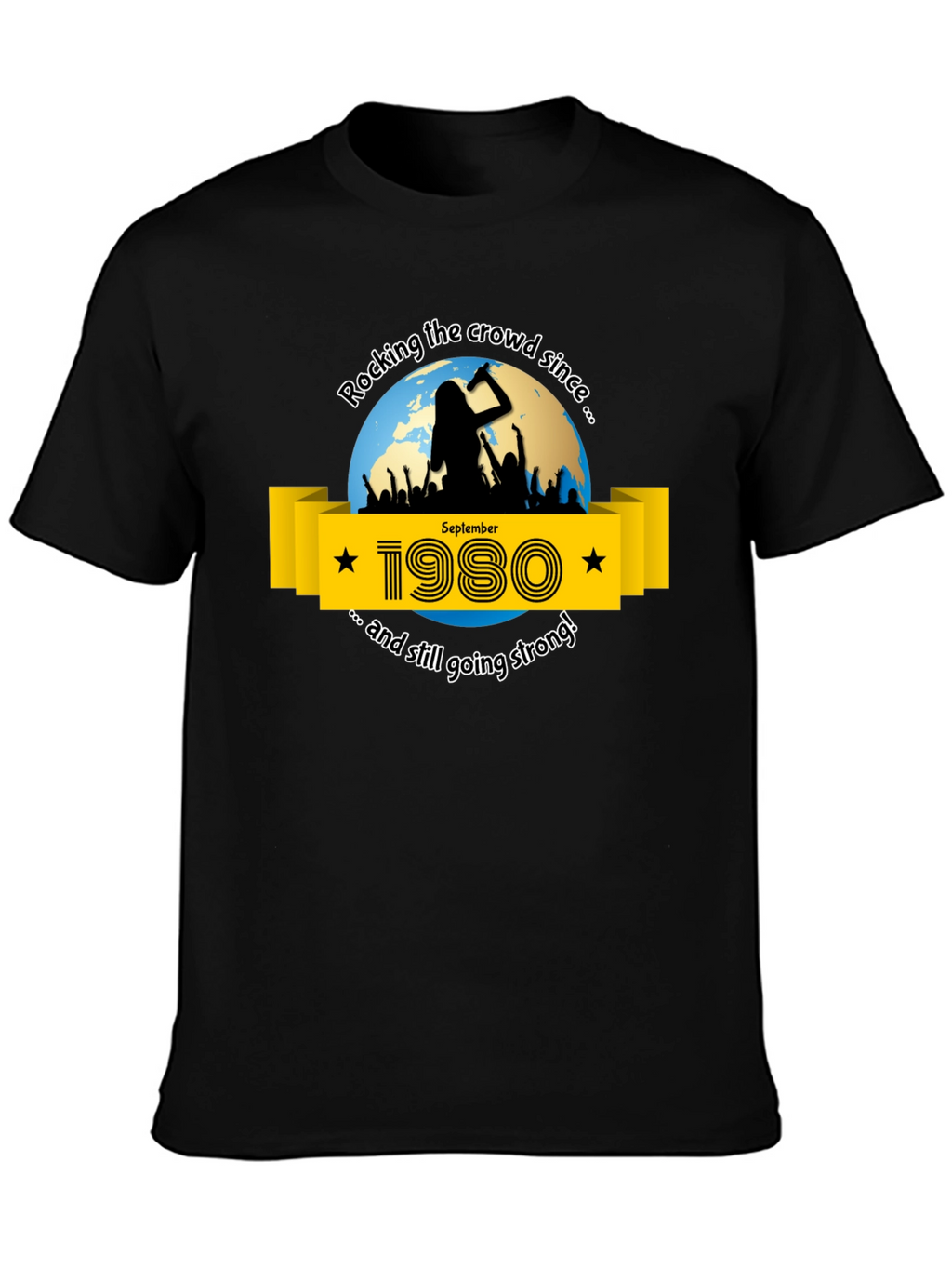 Rocking Since 1980 Black T-Shirt