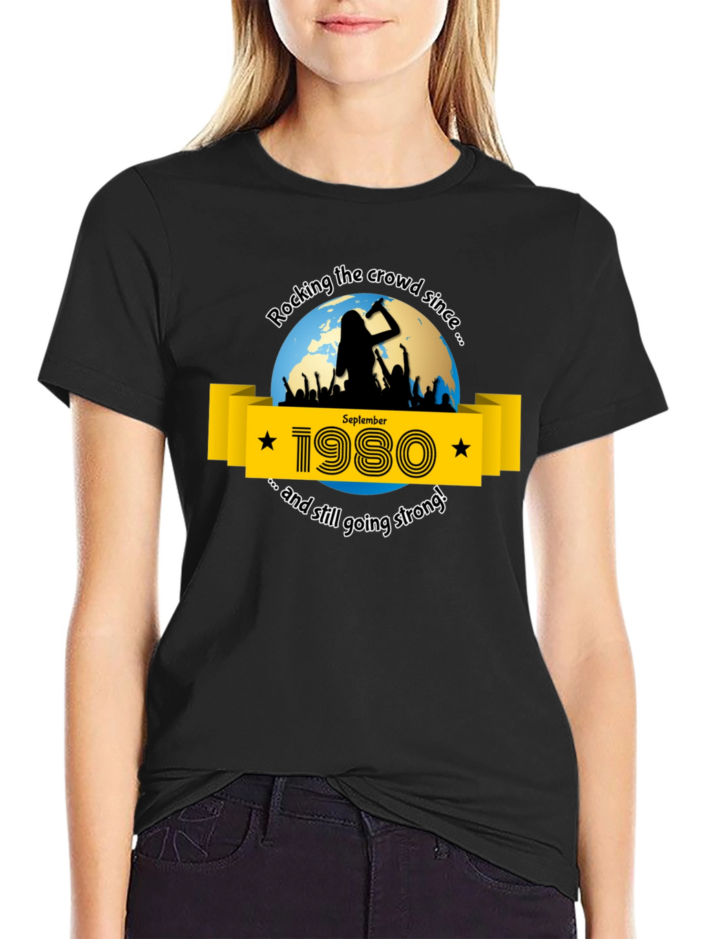 Rocking Since 1980 Black T-Shirt
