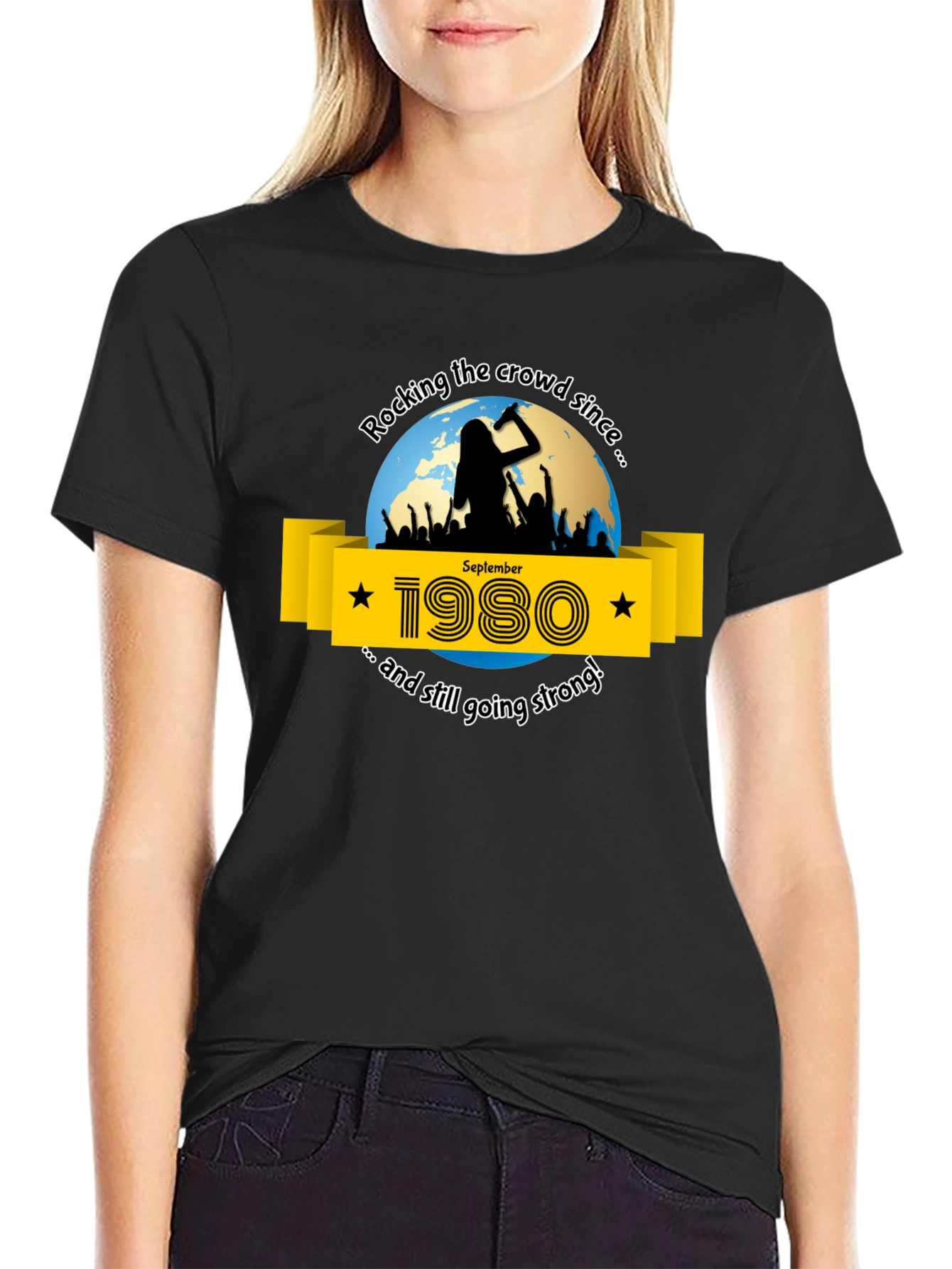 Rocking Since 1980 Black T-Shirt