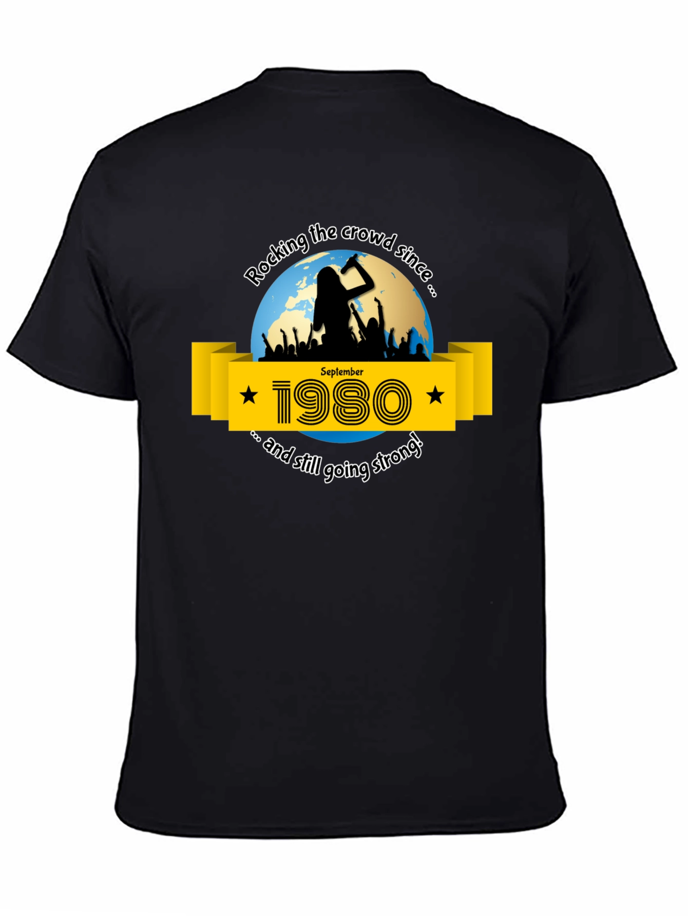 Rocking Since 1980 Black T-Shirt