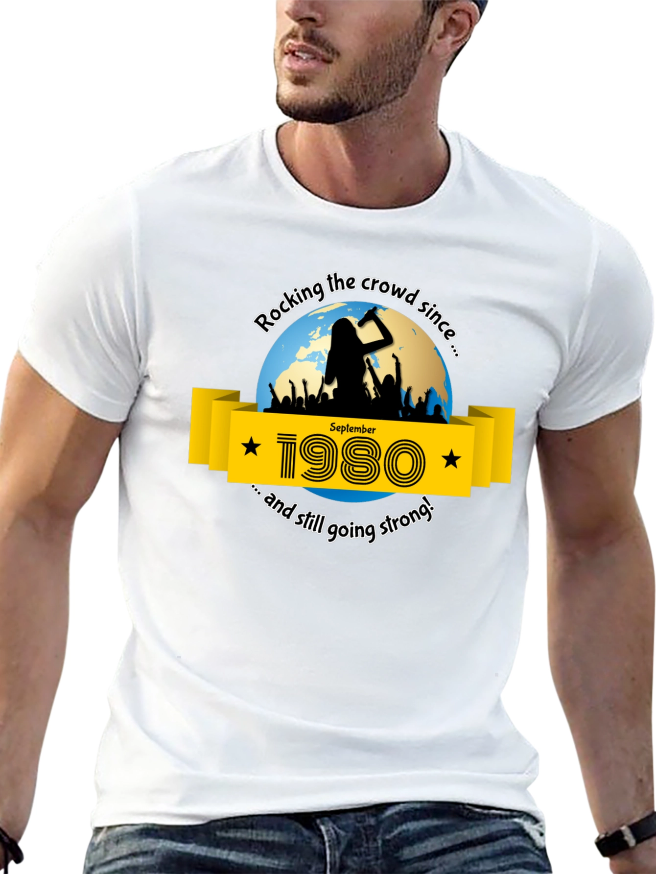 Rocking Since 1980 Black T-Shirt
