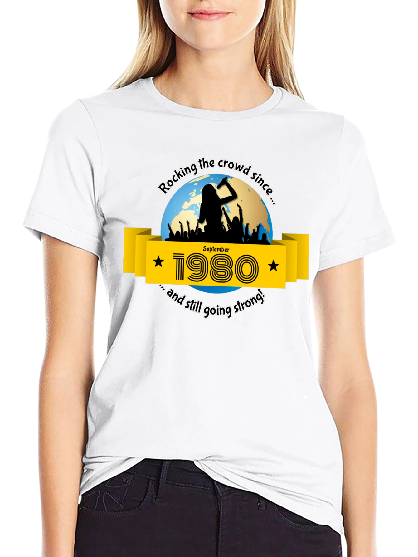 Rocking Since 1980 Black T-Shirt