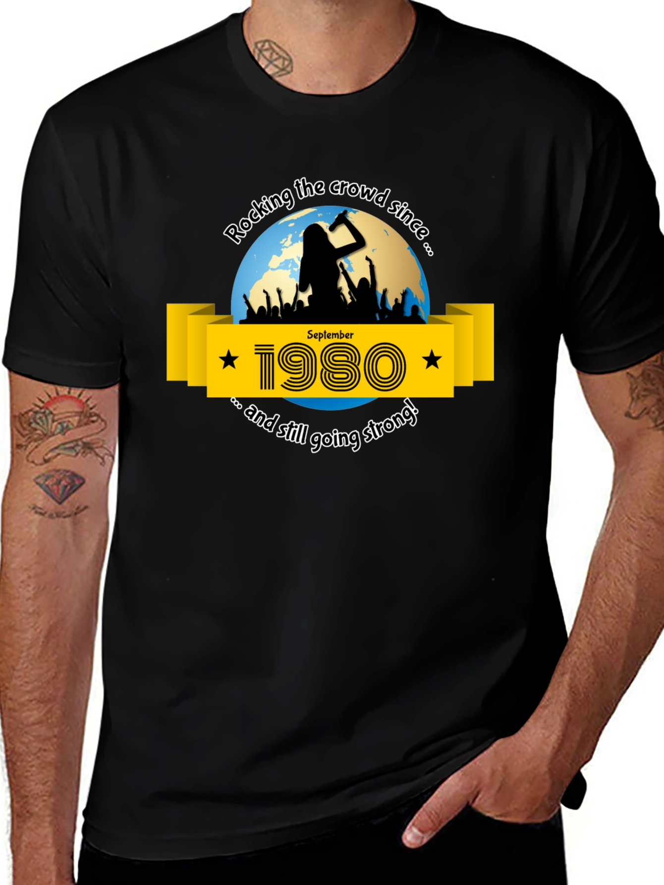 Rocking Since 1980 Black T-Shirt