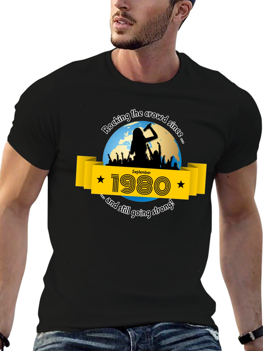 Rocking Since 1980 Black T-Shirt