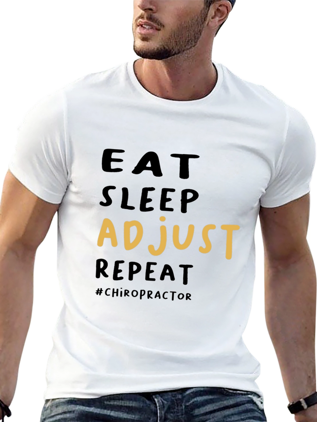 Eat Sleep Adjust Repeat Chiropractic T-Shirt