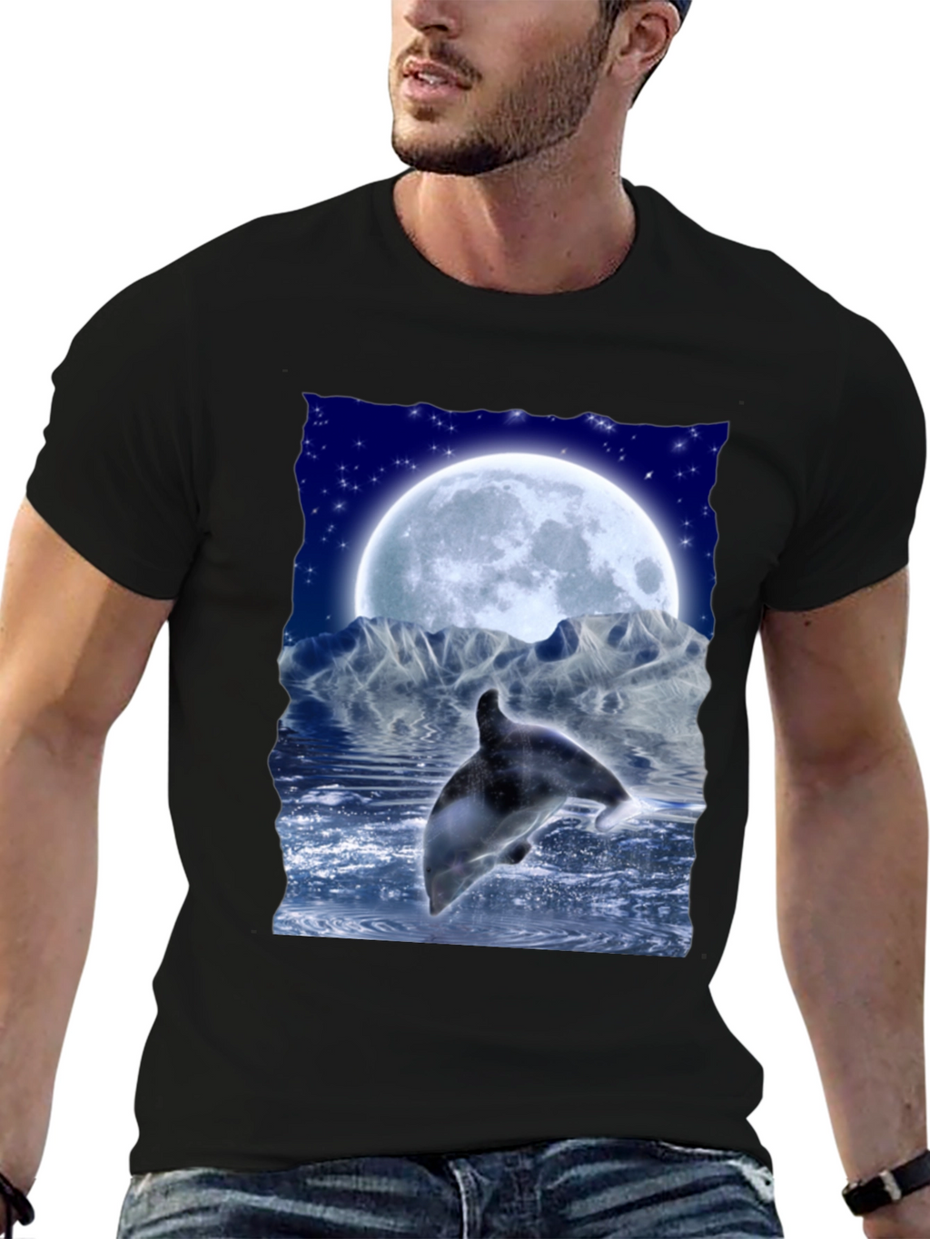 Dolphin Moon Graphic Tee
