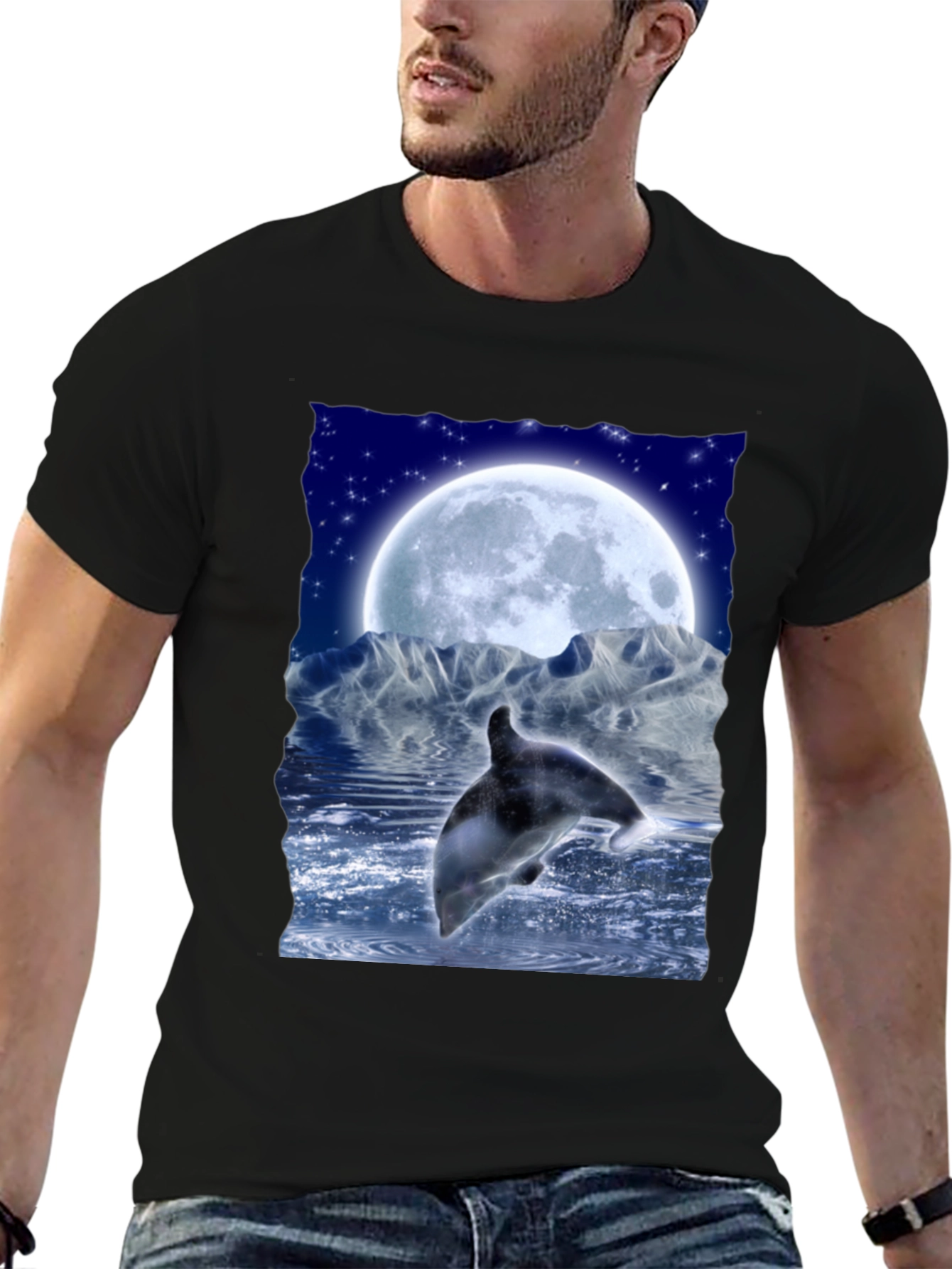 Dolphin Moon Graphic Tee