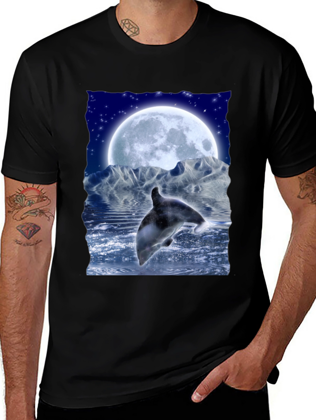 Dolphin Moon Graphic Tee