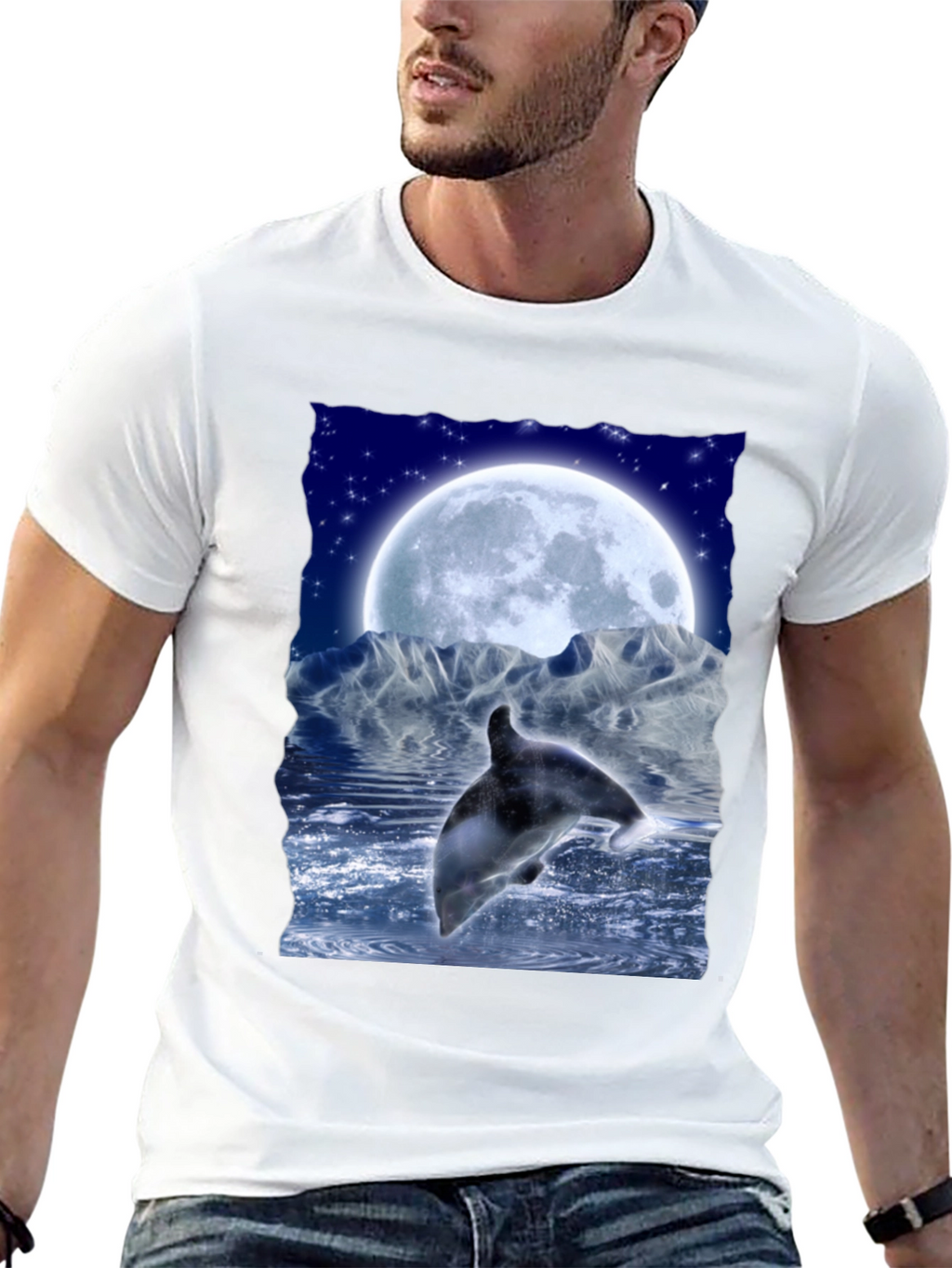 Dolphin Moon Graphic Tee
