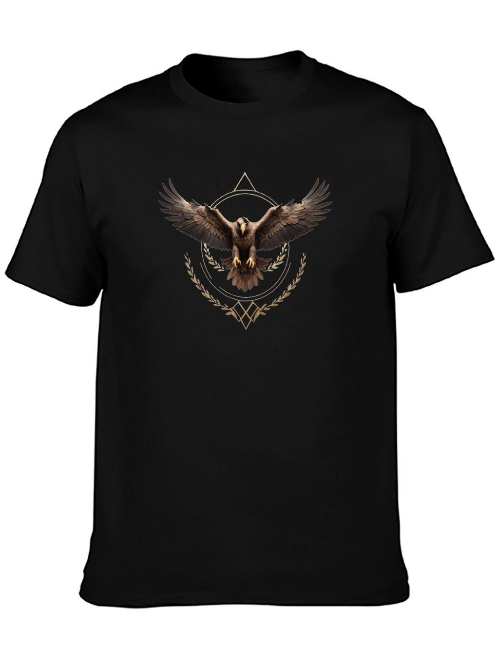 Eagle Graphic Tee - Black Cotton Blend