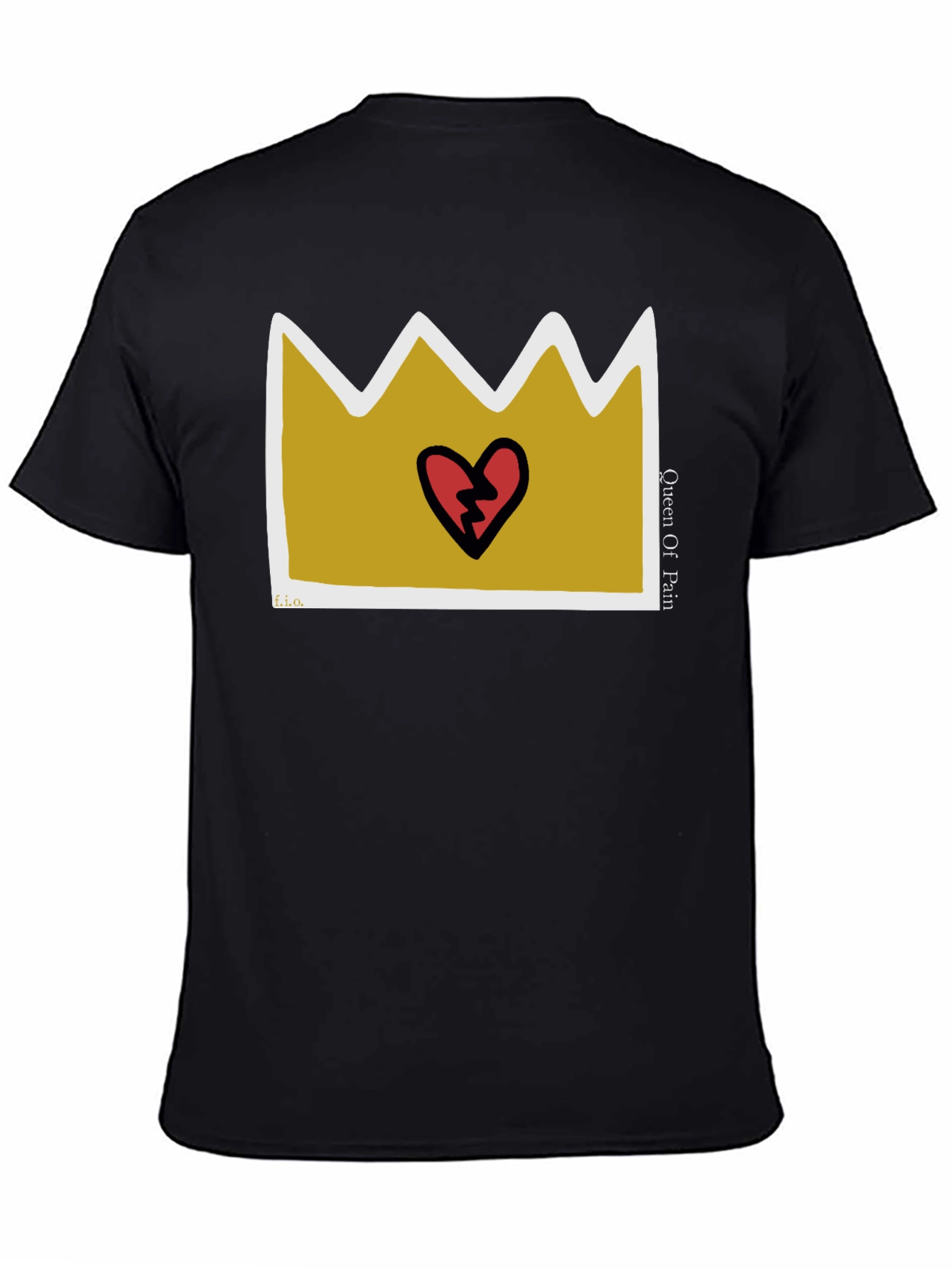 Queen Of Pain Graphic Tee - Black Casual T-Shirt