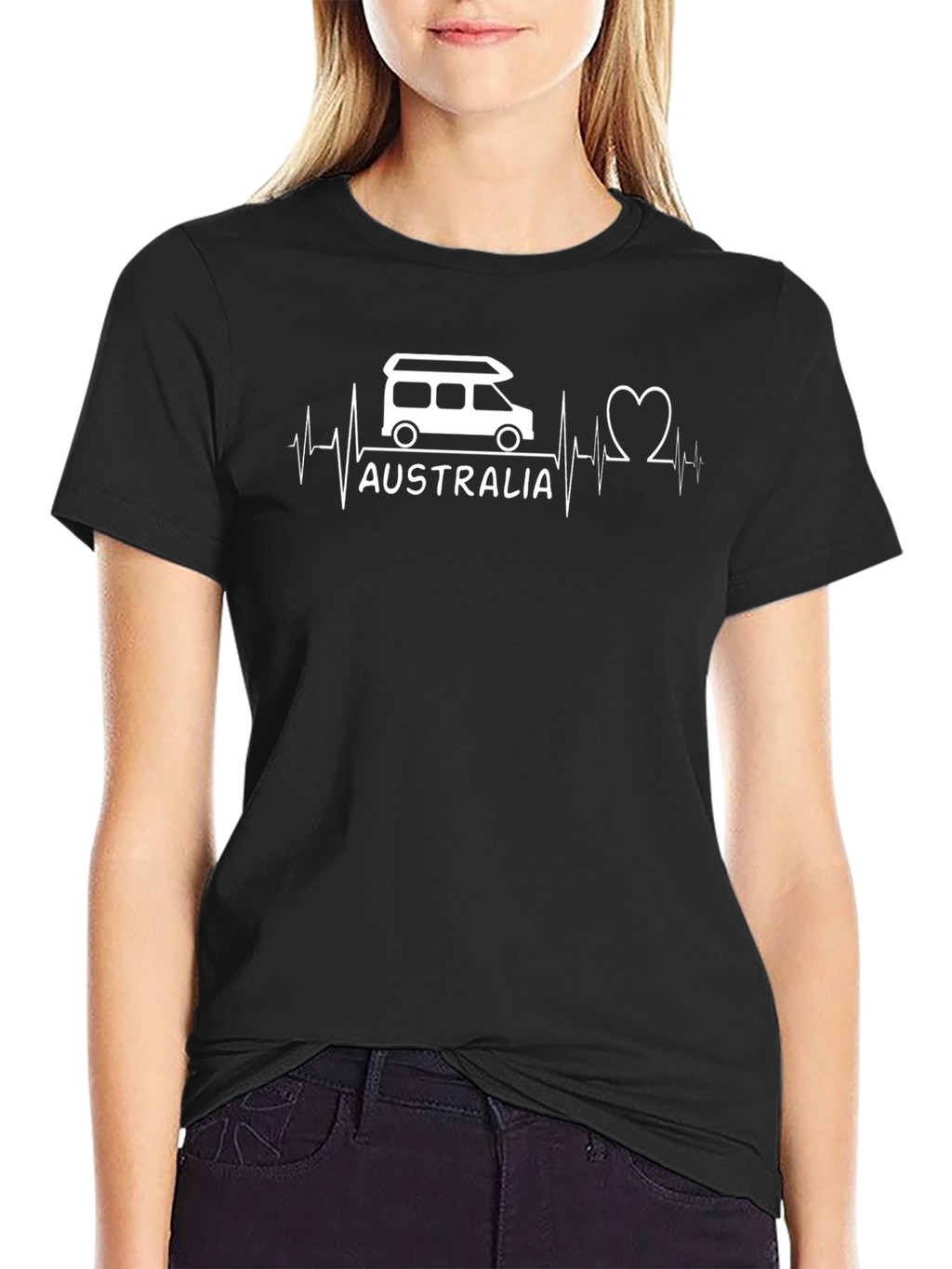 Australia Heartbeat T-Shirt - Camper Van Love