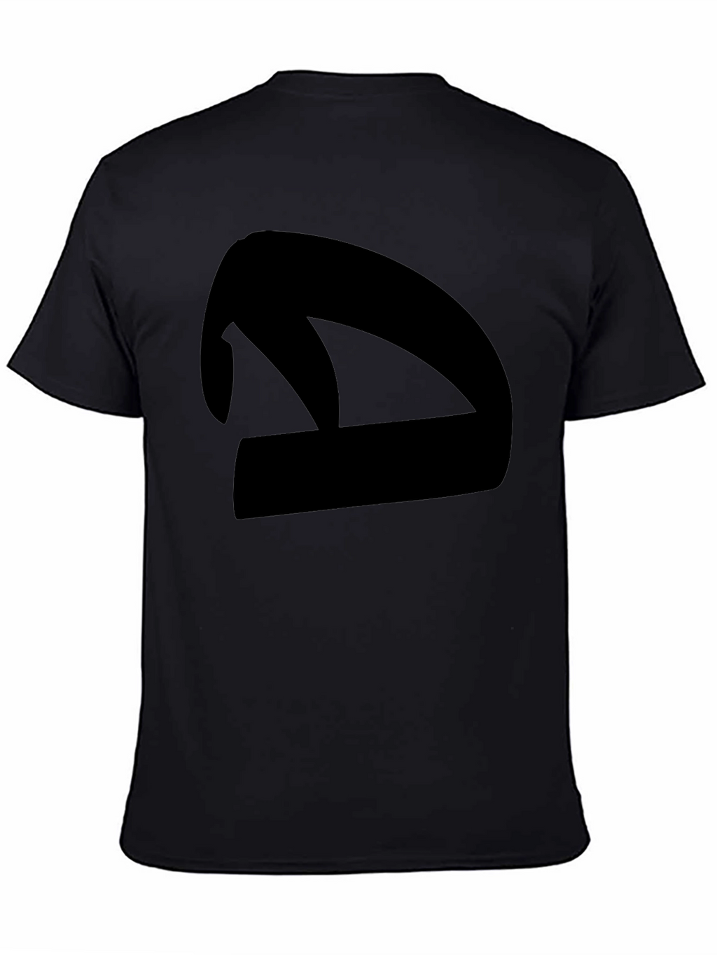 Abstract Silhouette Graphic Tee - Black Cotton Blend Shirt
