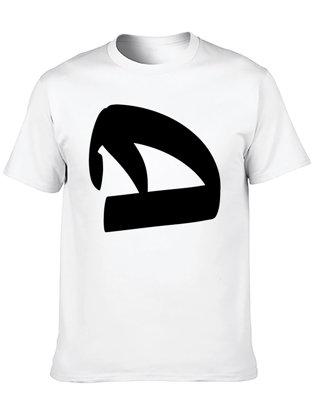 Abstract Silhouette Graphic Tee - Black Cotton Blend Shirt