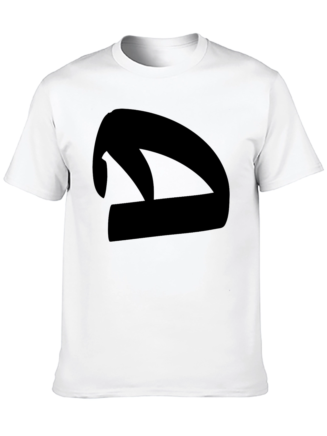 Abstract Silhouette Graphic Tee - Black Cotton Blend Shirt
