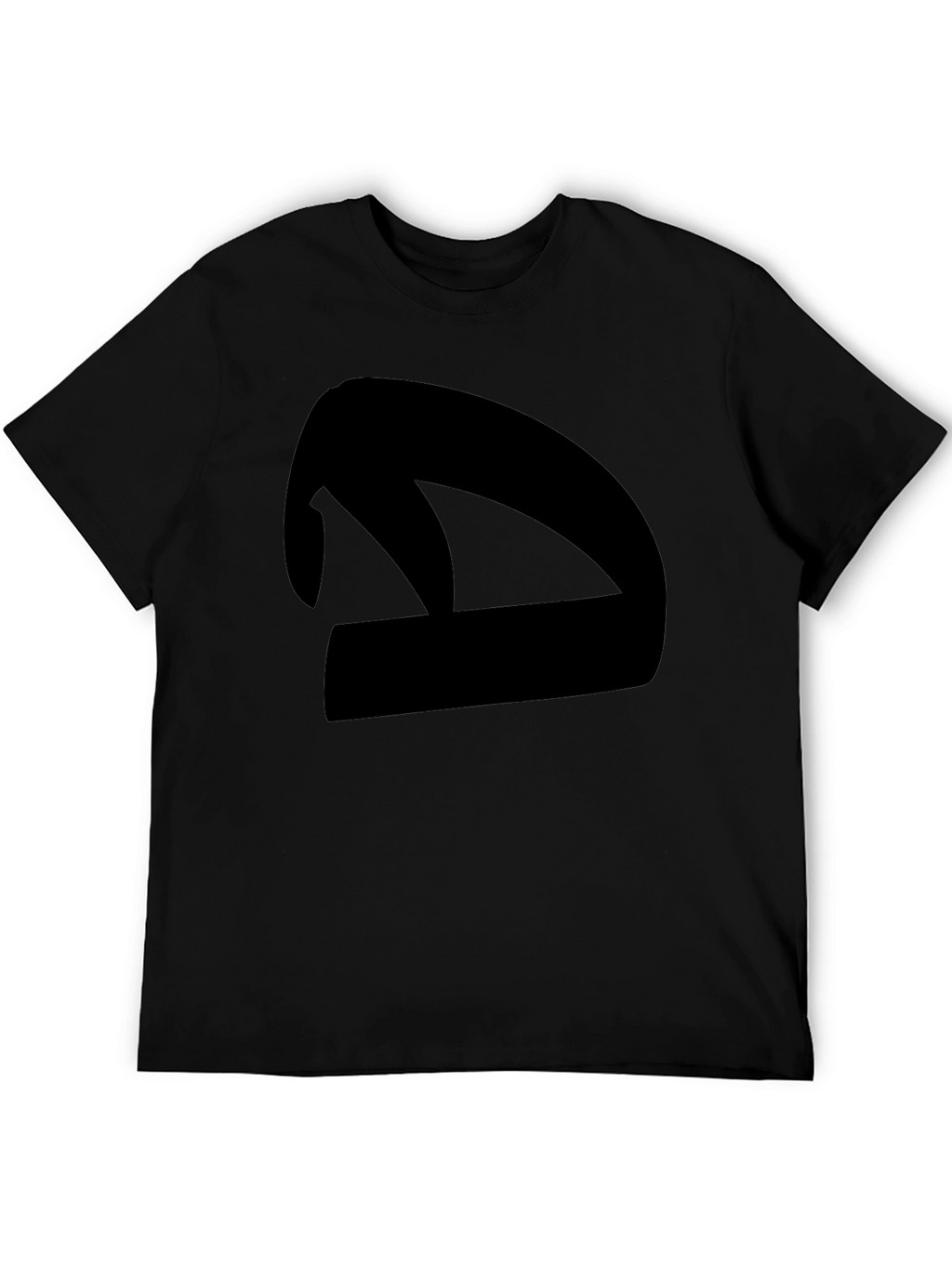 Abstract Silhouette Graphic Tee - Black Cotton Blend Shirt