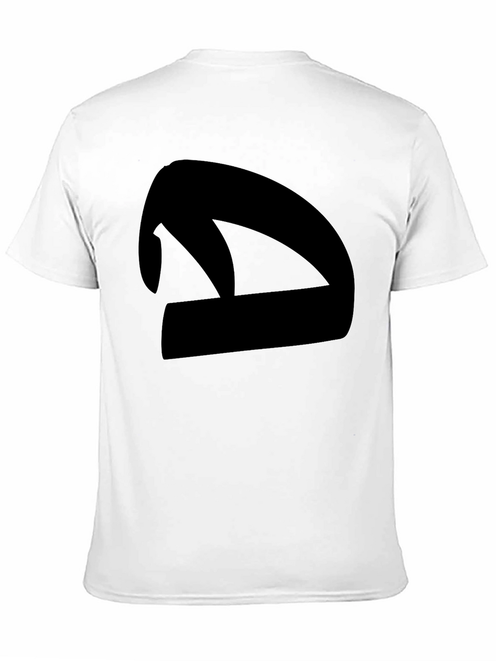 Abstract Silhouette Graphic Tee - Black Cotton Blend Shirt
