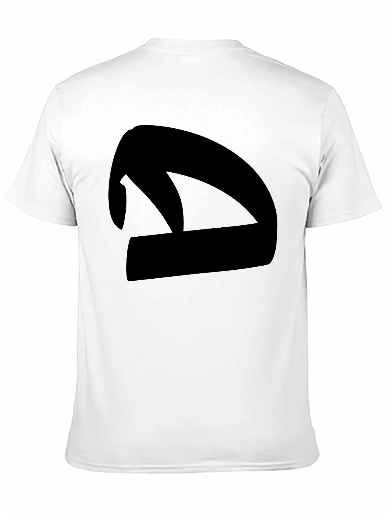 Abstract Silhouette Graphic Tee - Black Cotton Blend Shirt