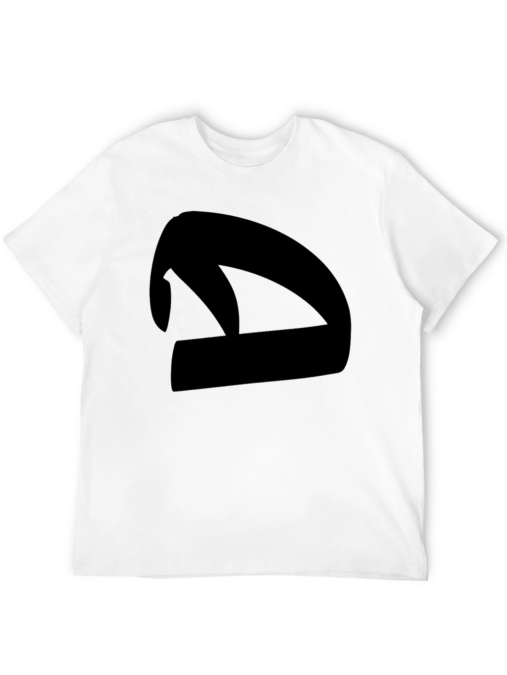 Abstract Silhouette Graphic Tee - Black Cotton Blend Shirt