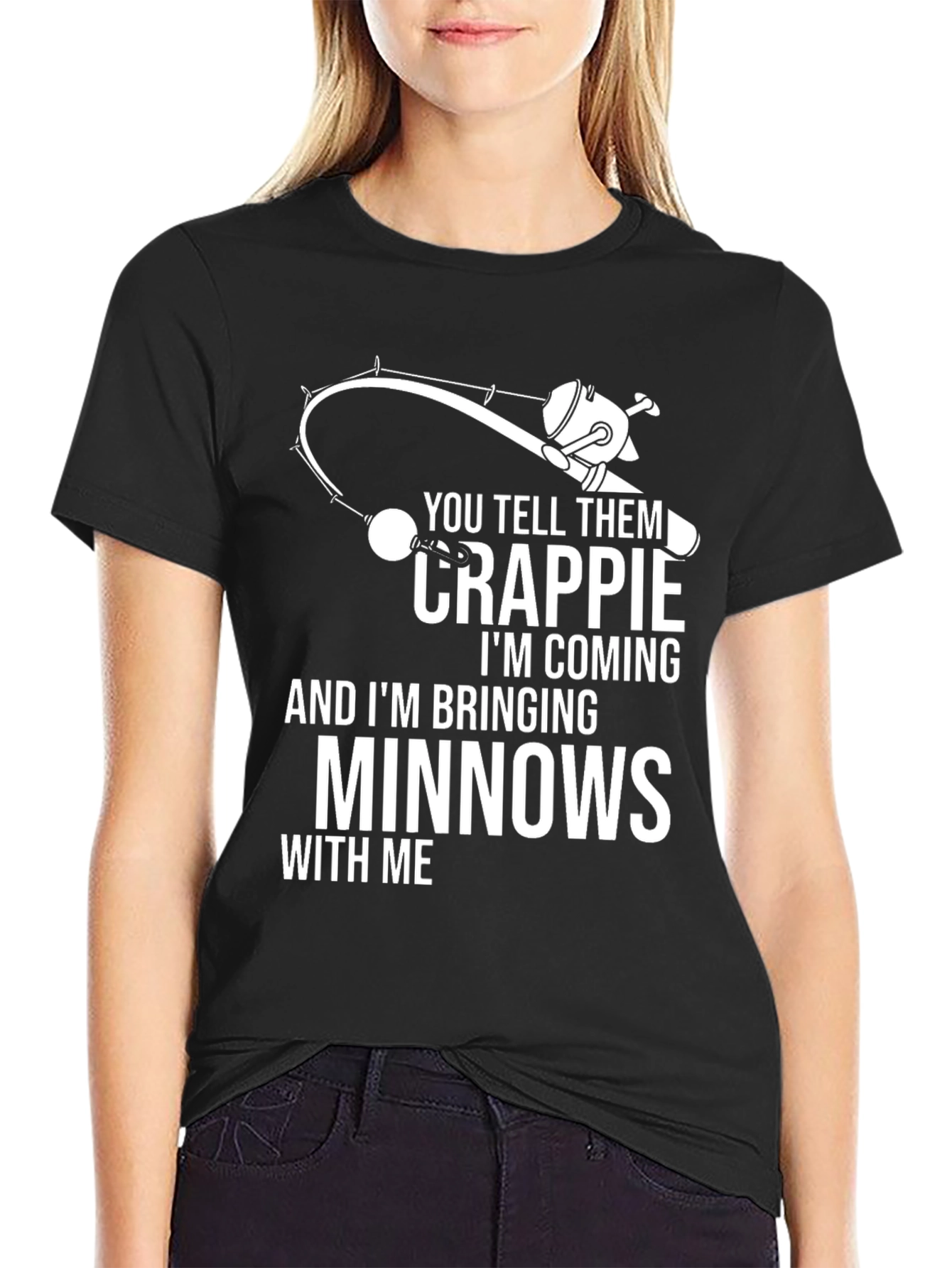 Crappie Fishing T-Shirt - Bringing Minnows With Me