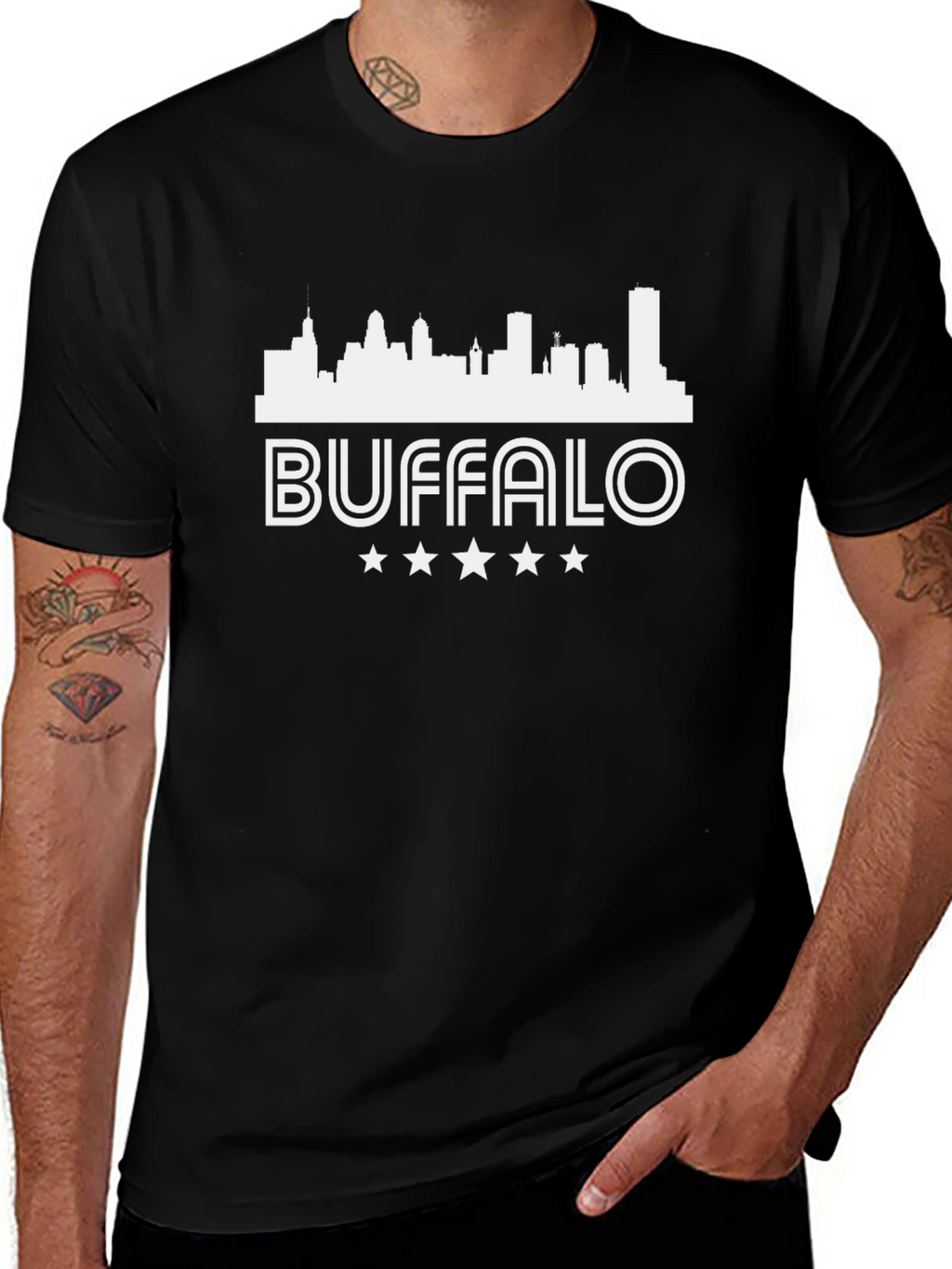 Buffalo Skyline Graphic Tee - Black T-Shirt