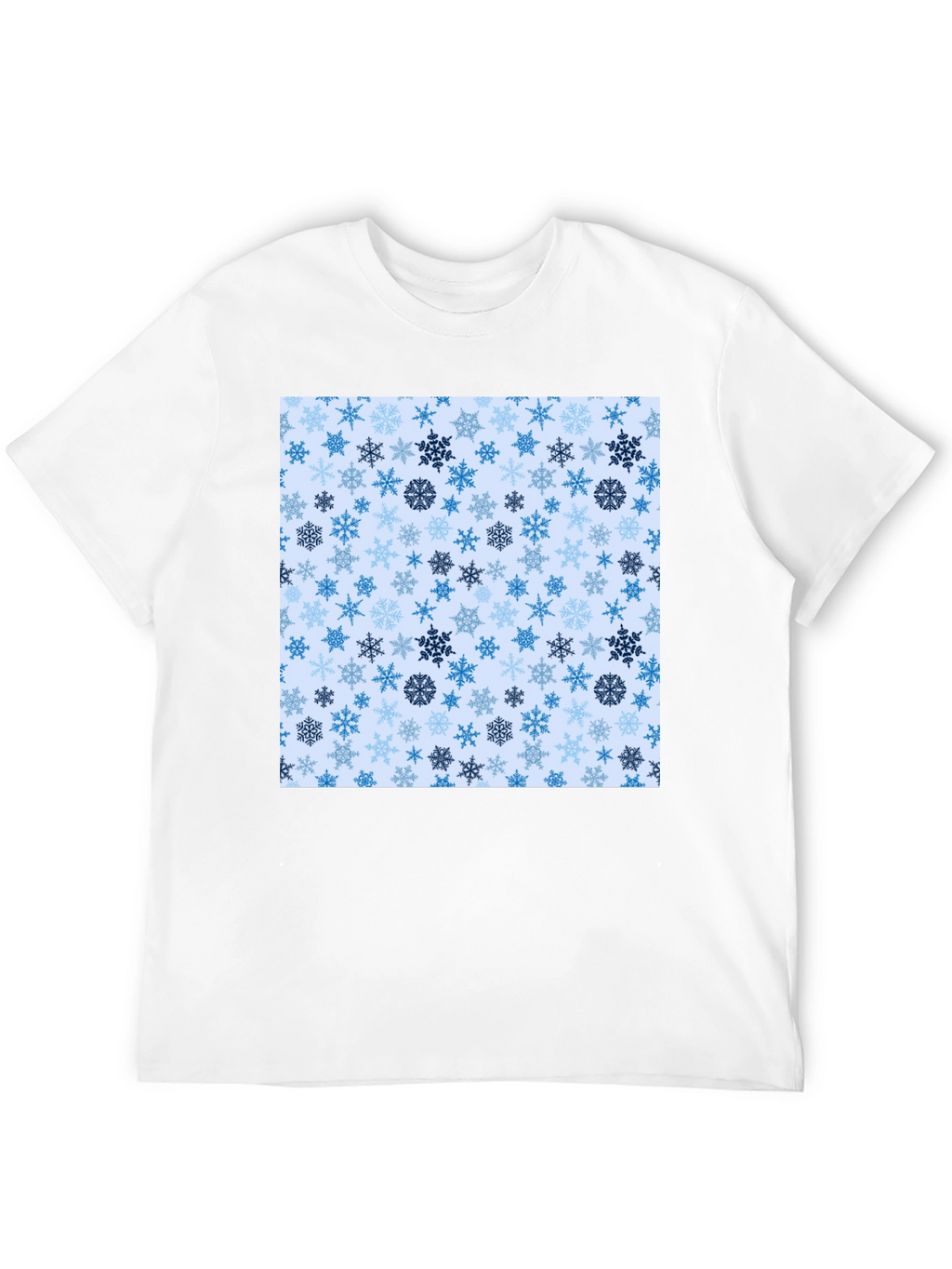Snowflake Pattern Crew Neck T-Shirt