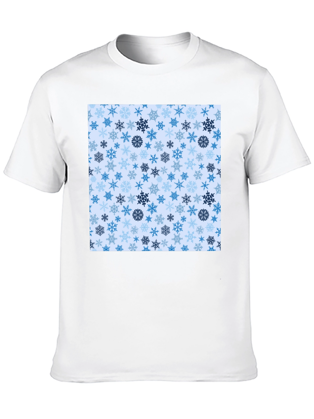 Snowflake Pattern Crew Neck T-Shirt
