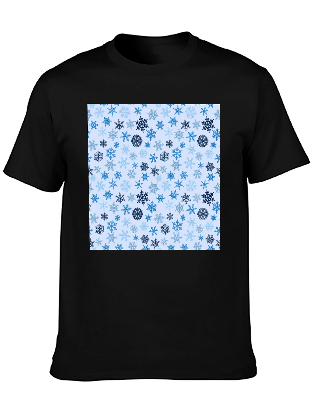 Snowflake Pattern Crew Neck T-Shirt