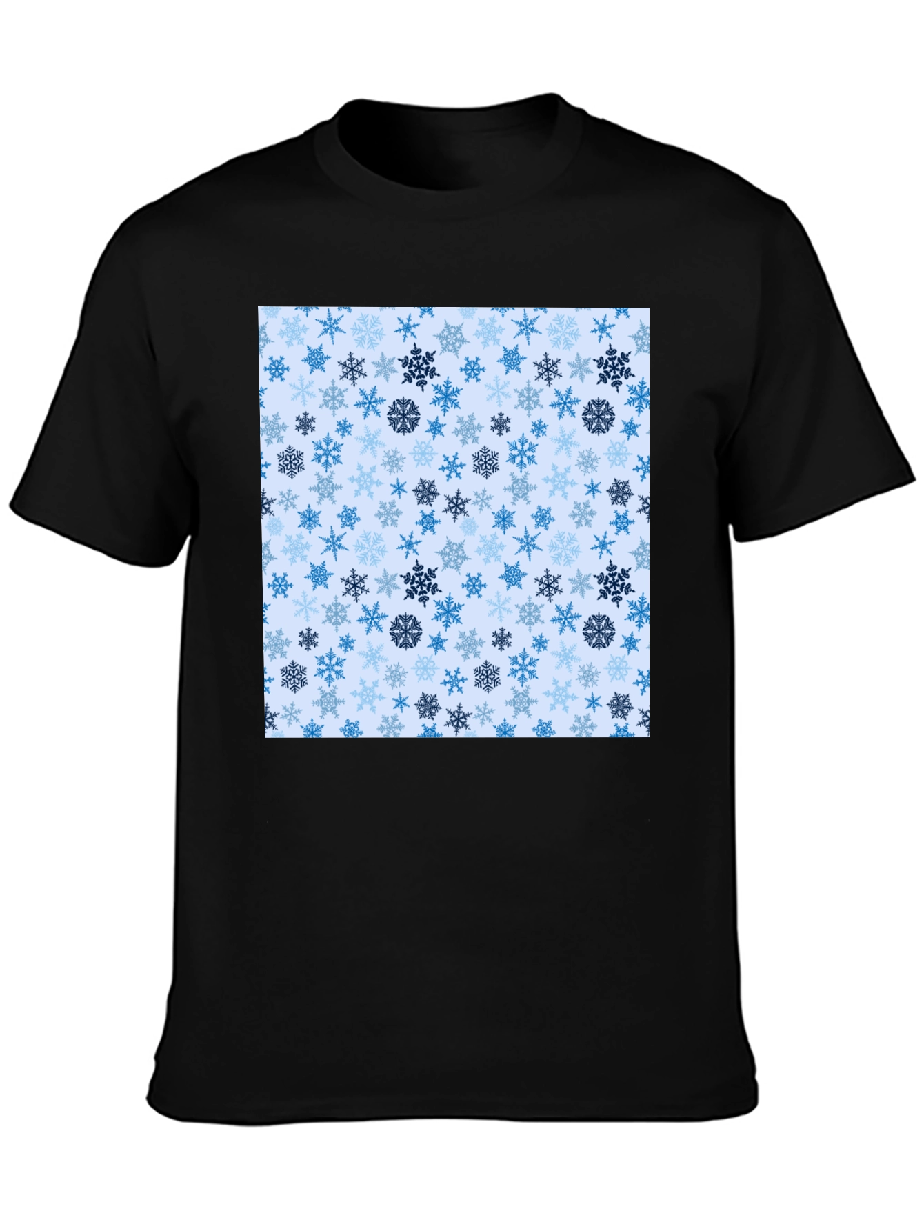 Snowflake Pattern Crew Neck T-Shirt