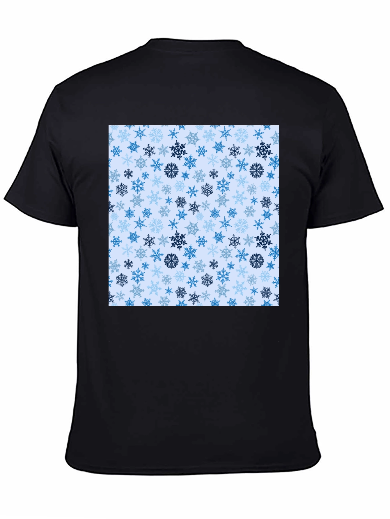 Snowflake Pattern Crew Neck T-Shirt