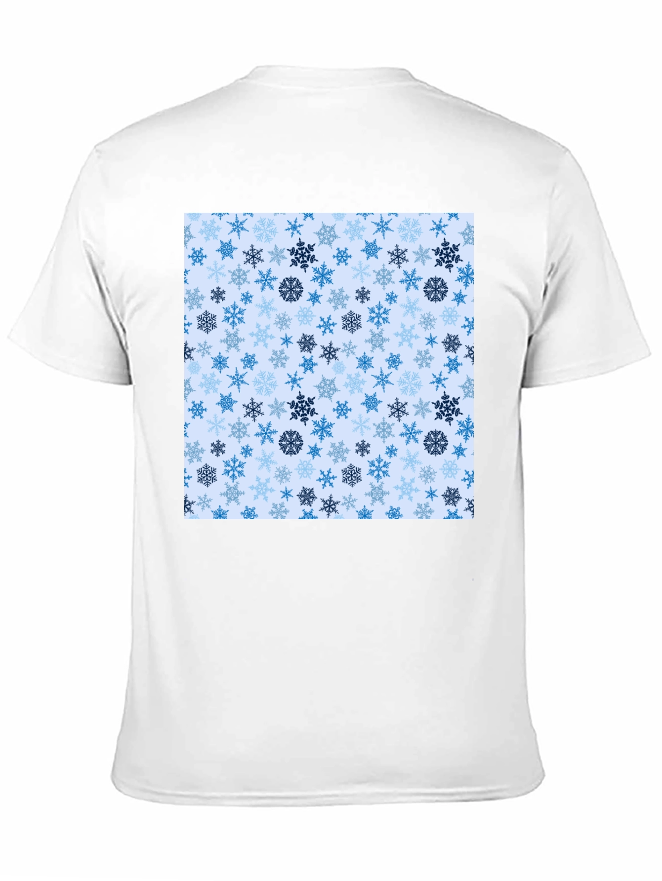 Snowflake Pattern Crew Neck T-Shirt