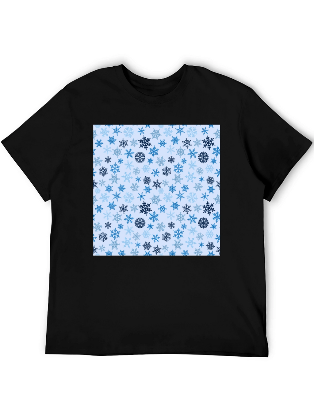 Snowflake Pattern Crew Neck T-Shirt