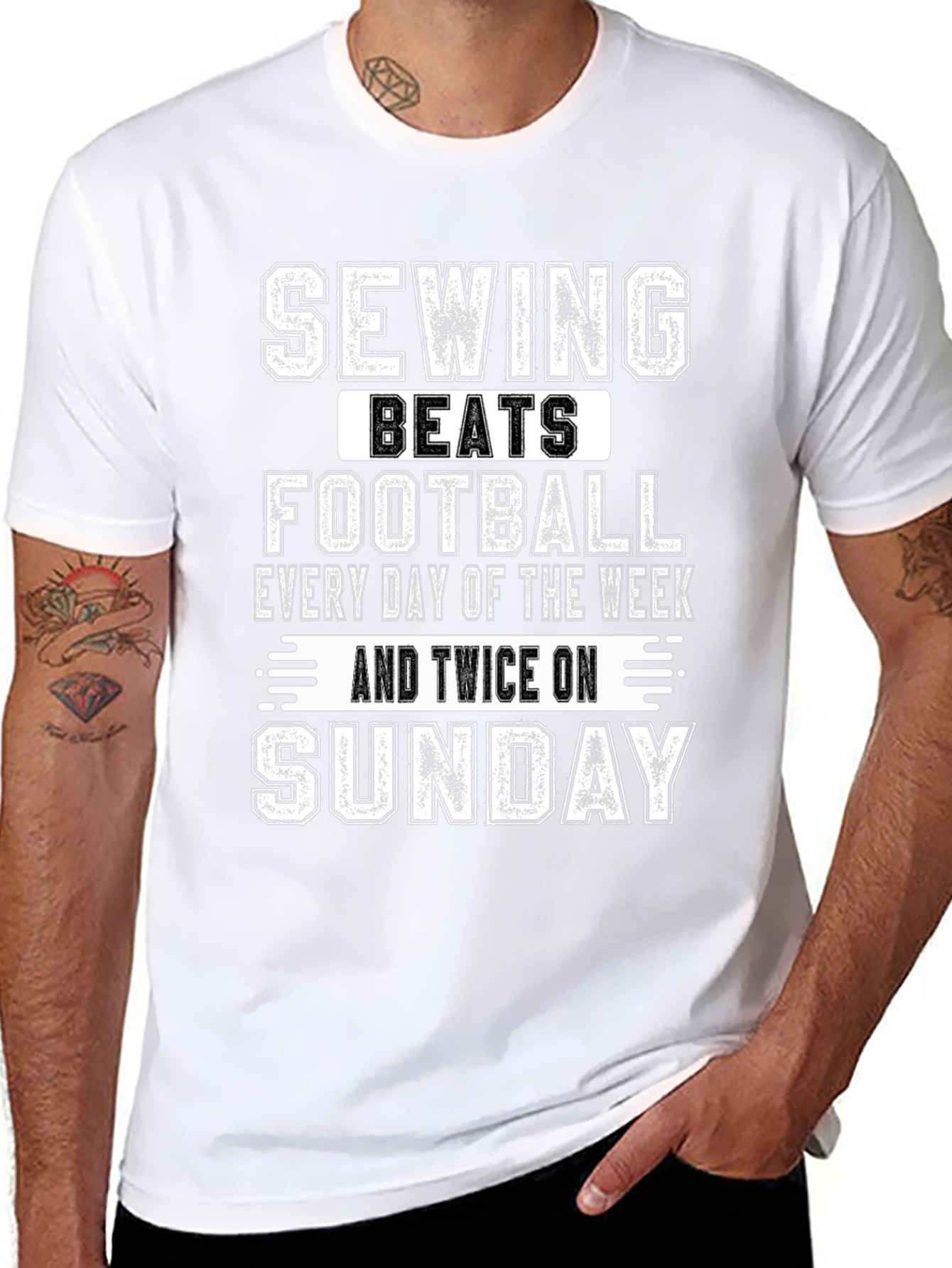 Sewing Beats Football T-Shirt - Sunday Special!